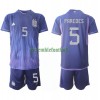 Maillot de Supporter Argentine Leandro Paredes 5 Extérieur Coupe du Monde 2022 Pour Enfant